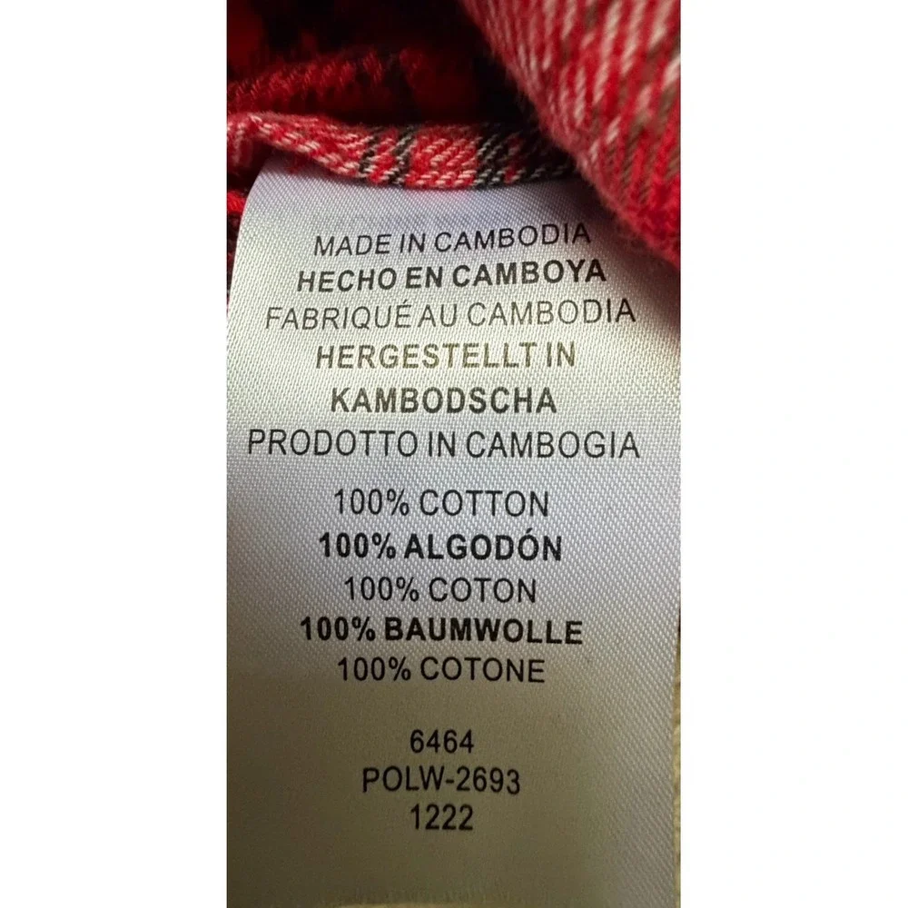 New Legendary Whitetails Buck Camp Flannel Shirt Red Black Plaid 3XL NWT JBHS